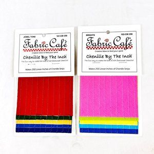 Two Packs of Fabric Cafe Chenille by the Inch - New